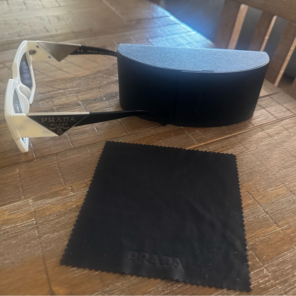 Prada White and Black Sunglasses - Picture 2 of 5